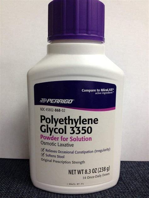 brand name for polyethylene glycol 3350